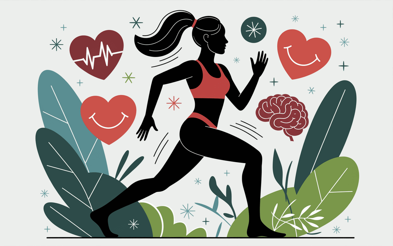 Faire du sport tous les jours bien-être santé illustration