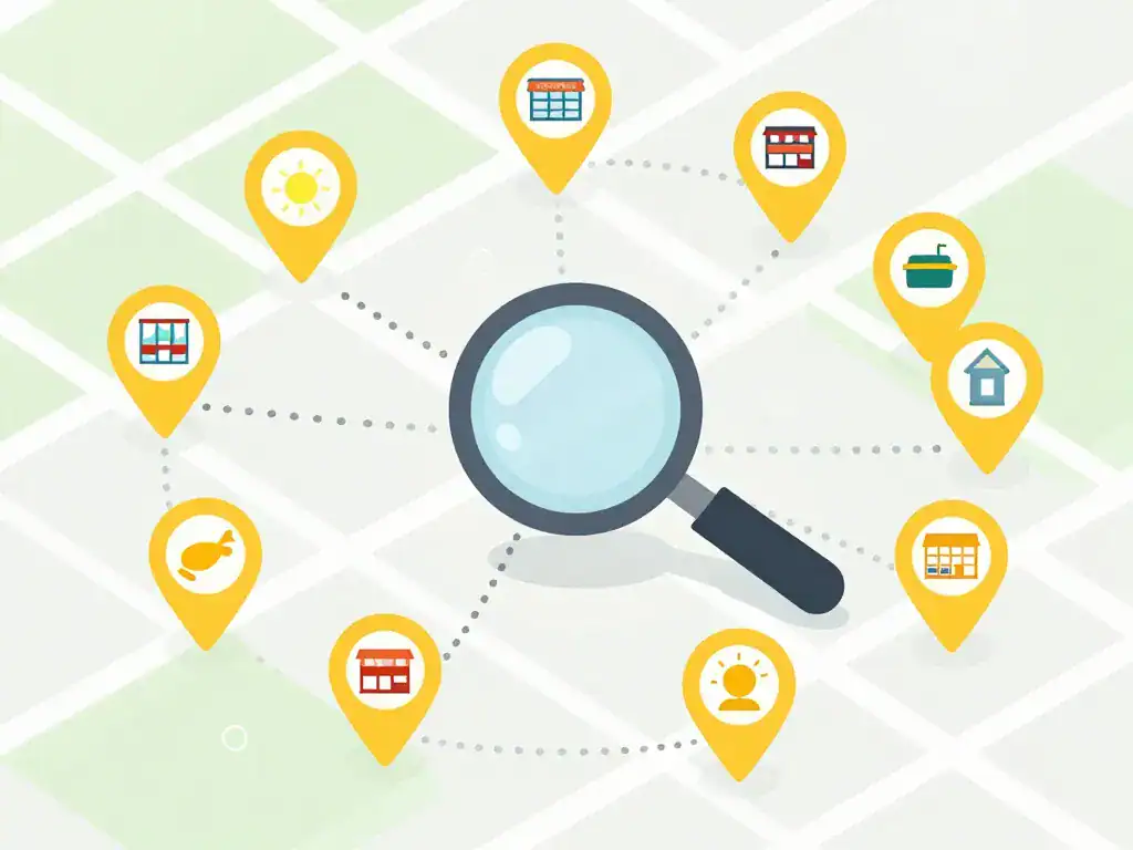 terravita point de vente localisation sur carte avec icônes de magasins