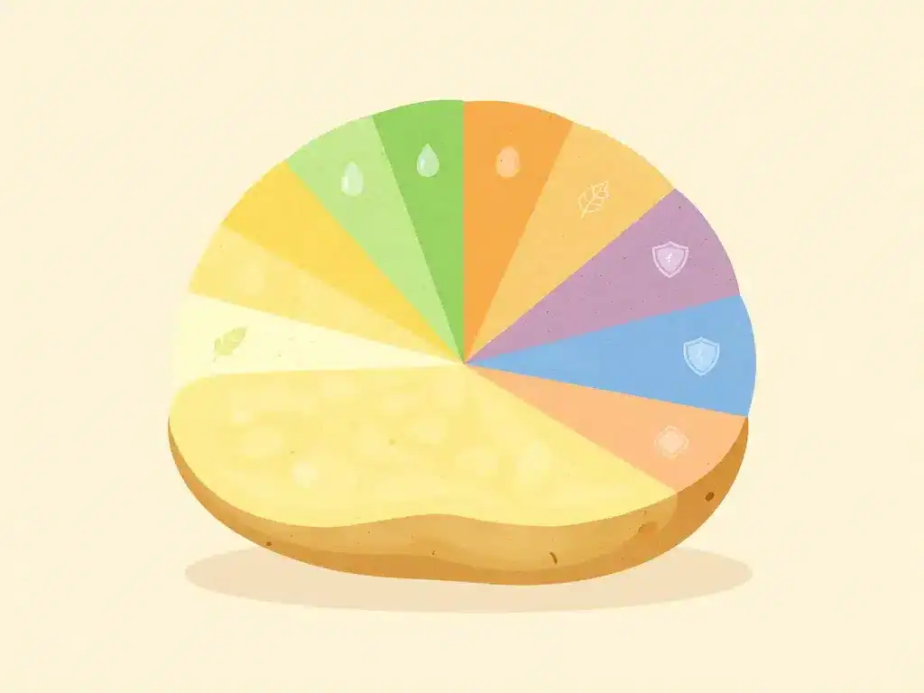 valeur nutritionnelle pommes de terre coupe schématique nutriments