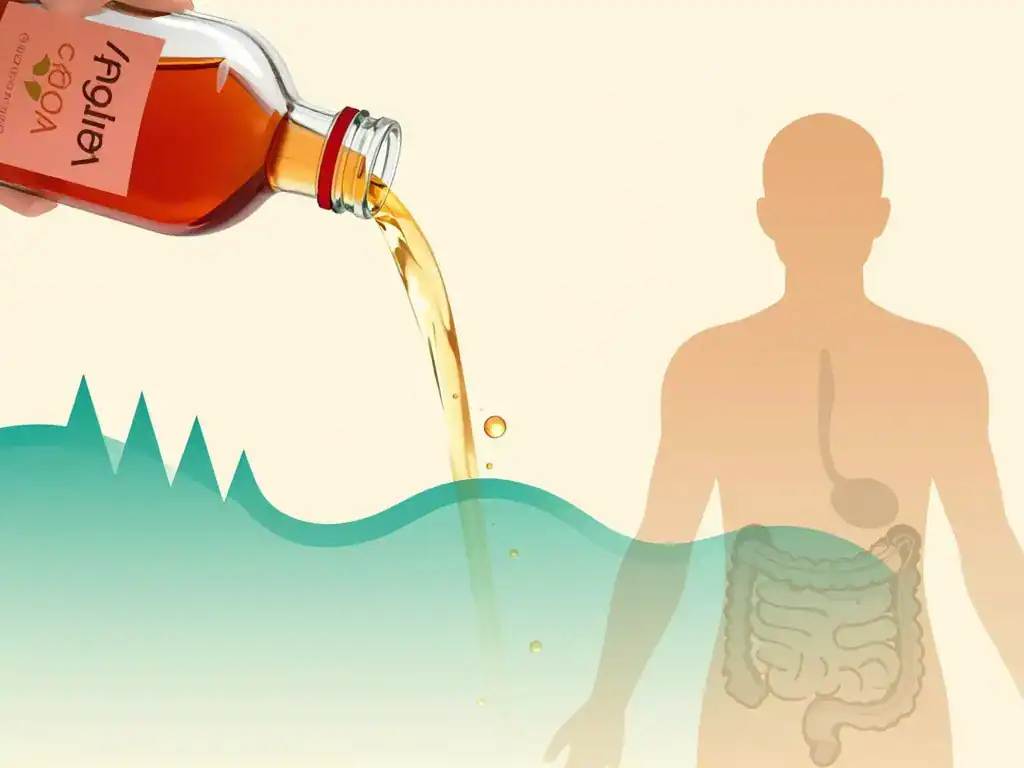 Illustration vinaigre de cidre et eau montrant modulation glycémie et digestion