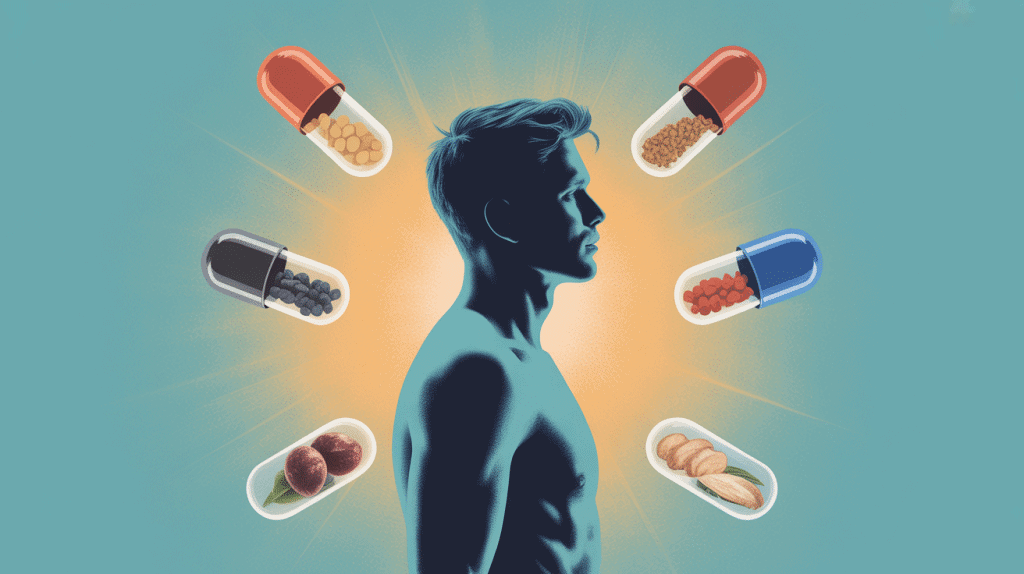 viril top est-il efficace image conceptuelle plantes capsules énergie