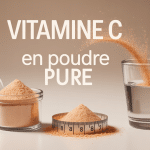 vitamine c en poudre pure pot verre cuillère dissolution