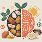 Assiette pédagogique vitamine d fruits secs et sources de vitamine D