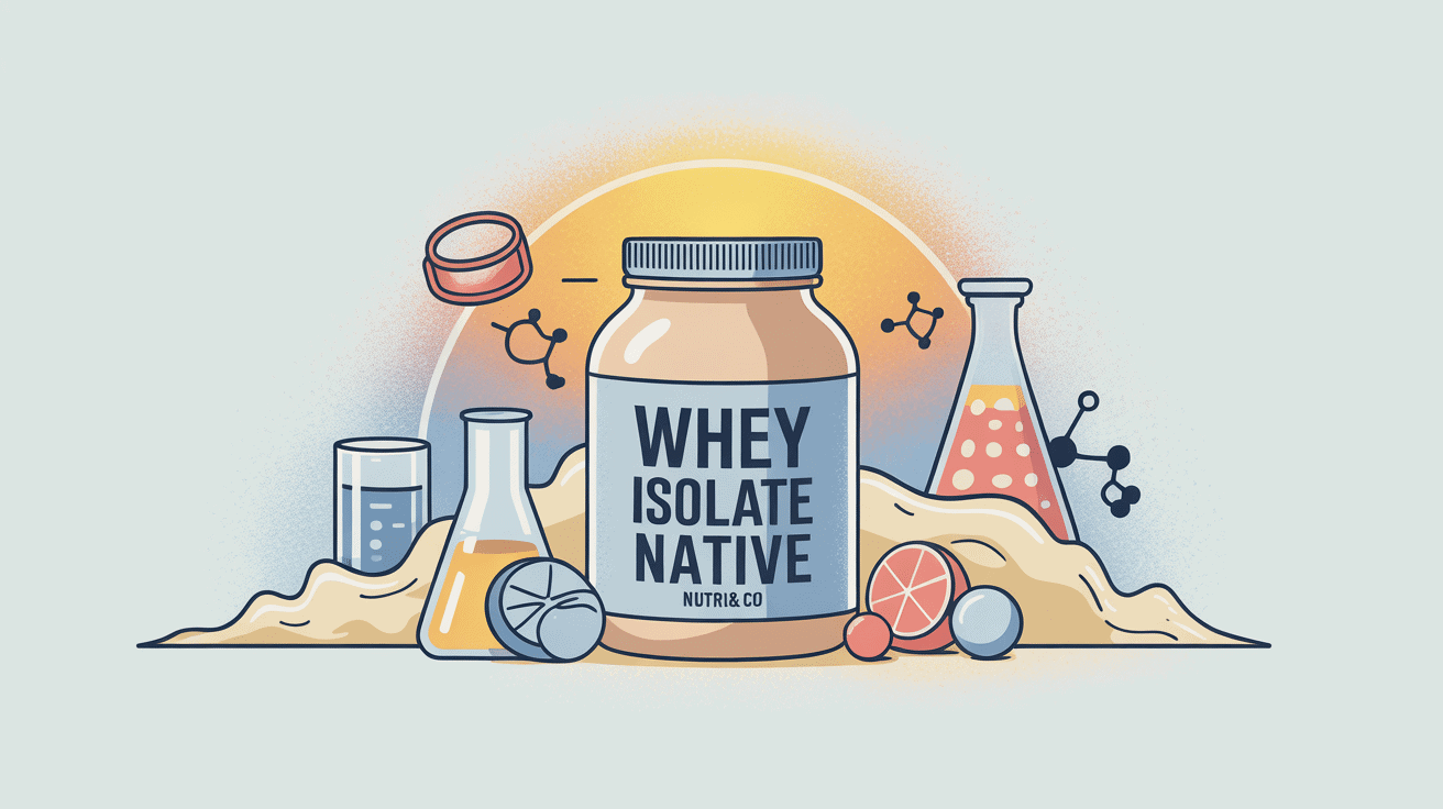 Pot de whey isolate native nutriaandco pure et traçable