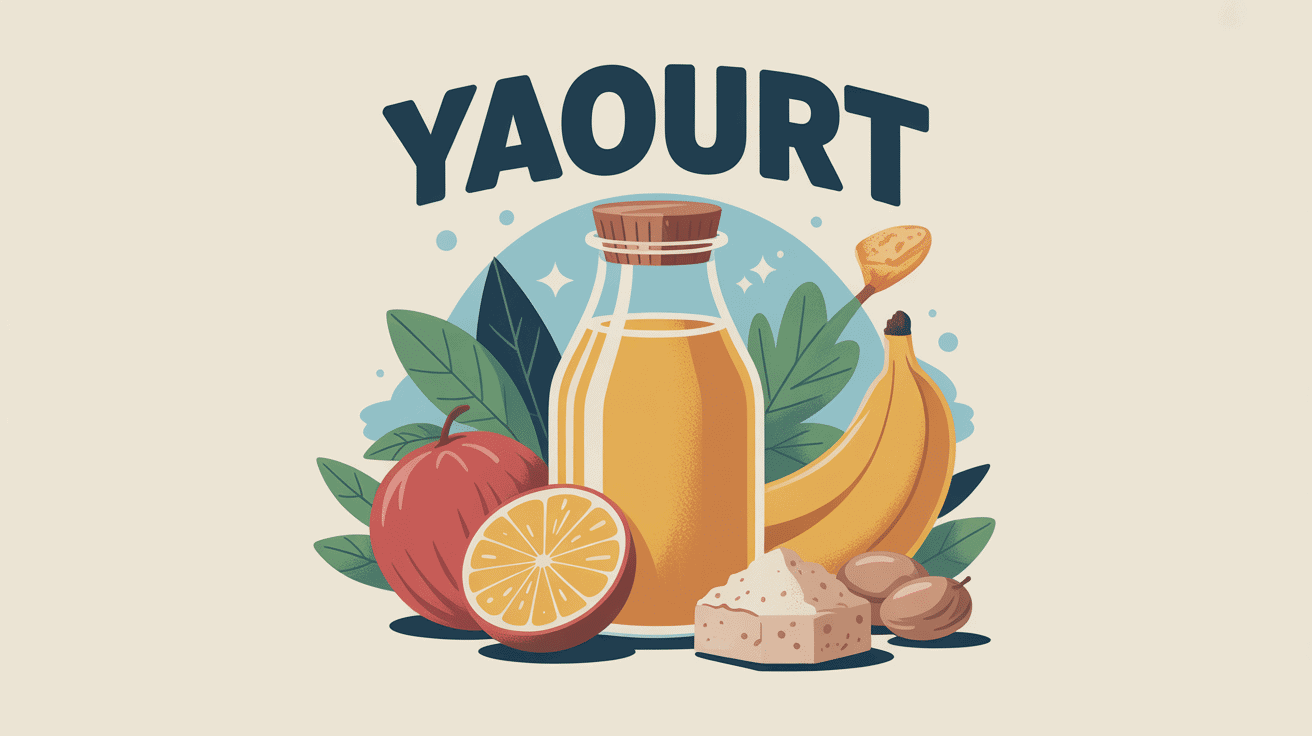 yaourt a boire proteine bouteille entourée d aliments representatifs