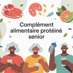 complement alimentaire proteine personne âgee illustration seniors