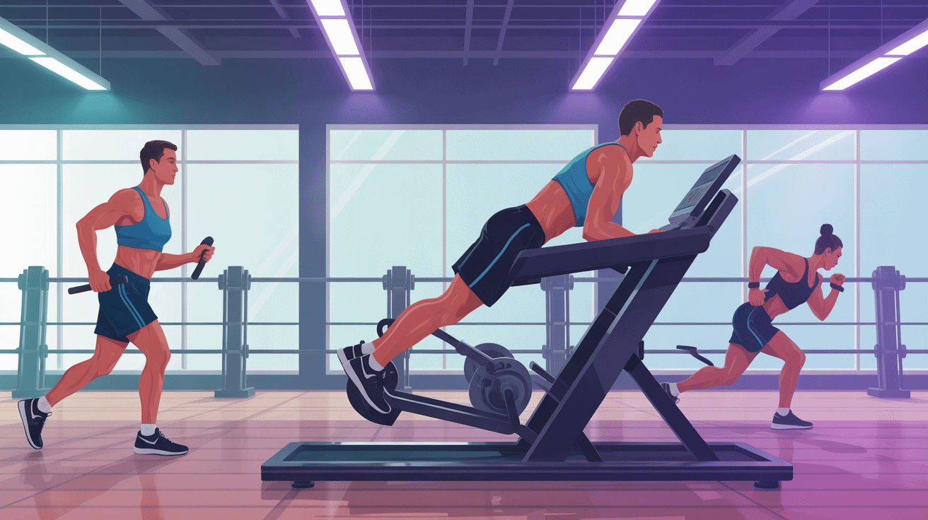 machine a hip thrust salle de sport illustration