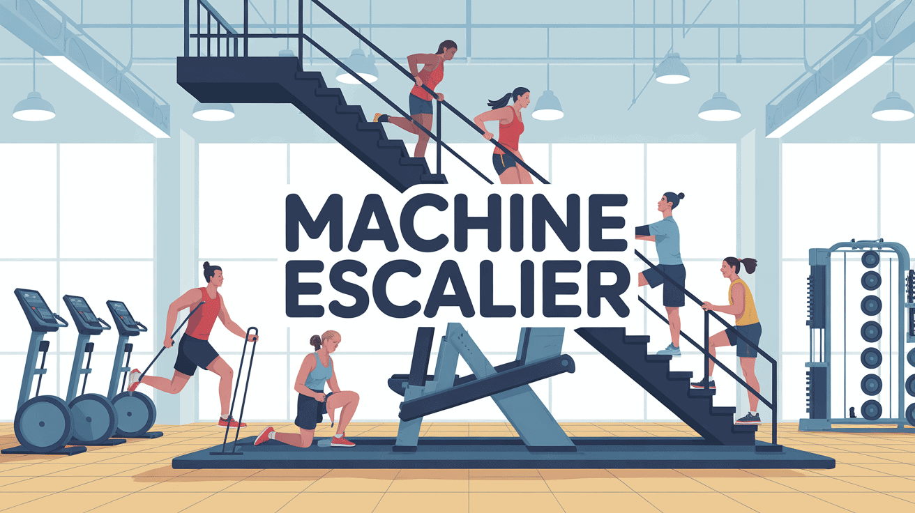 machine salle de sport escalier ambiance dynamique salle de sport
