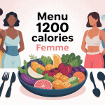 menu 1200 calories femme image nutrition équilibrée