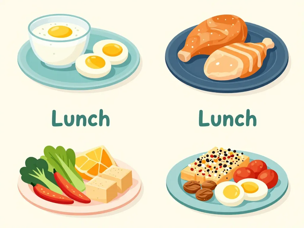 menu pour regime proteine structuration journée type