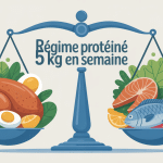 regime proteine 5 kg en 1 semaine menu gratuit balance aliments proteines