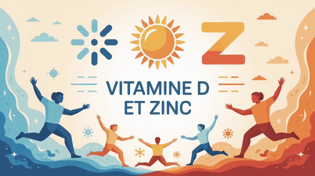 illustration synergie vitamine d et zinc