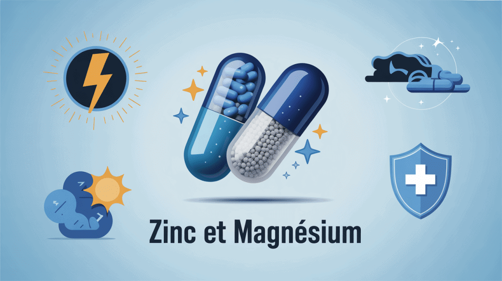 zinc et magnesium ensemble sous forme de capsules et bienfaits