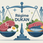avis sur le regime dukan balance aliments proteines silhouettes