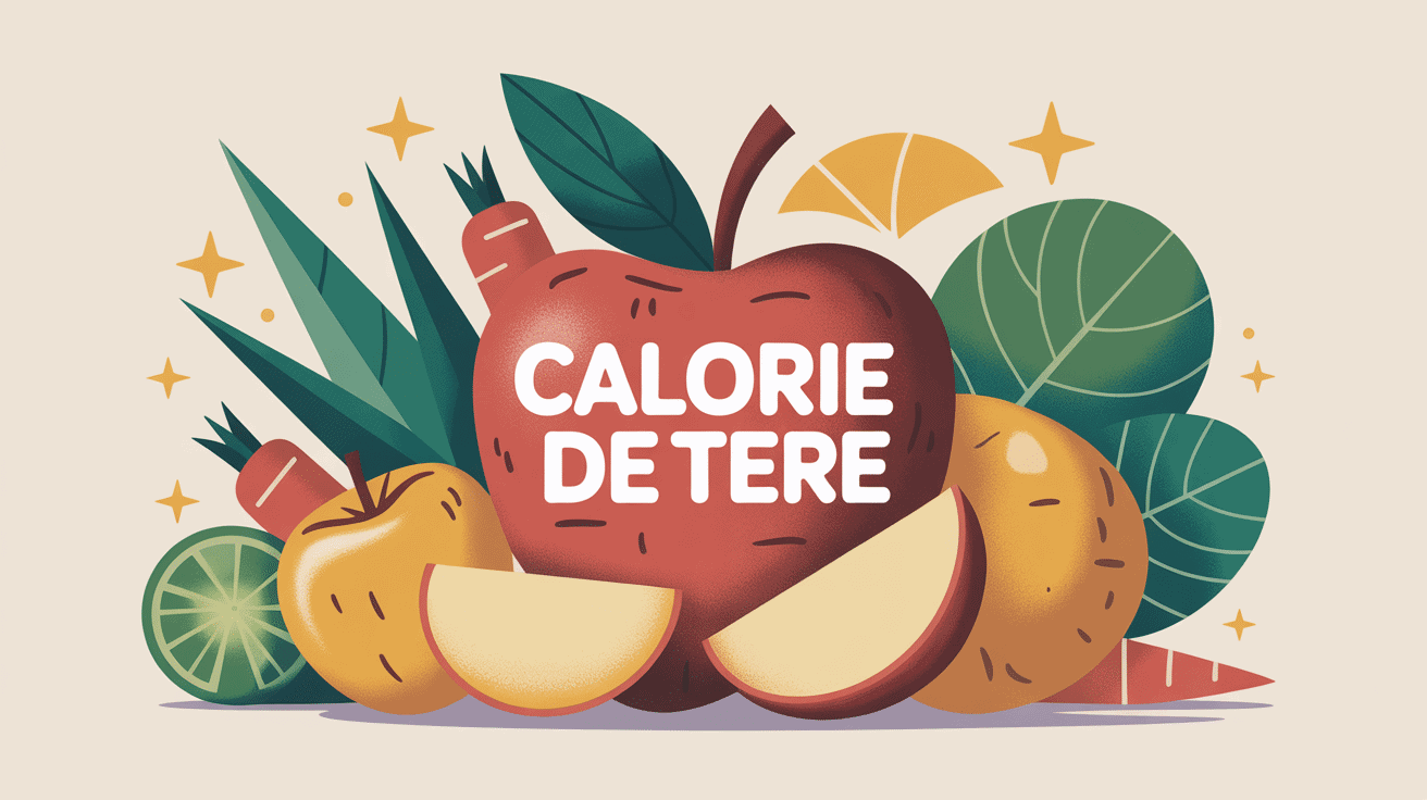 Illustration nutrition calories une pomme de terre, santé et équilibre alimentaire