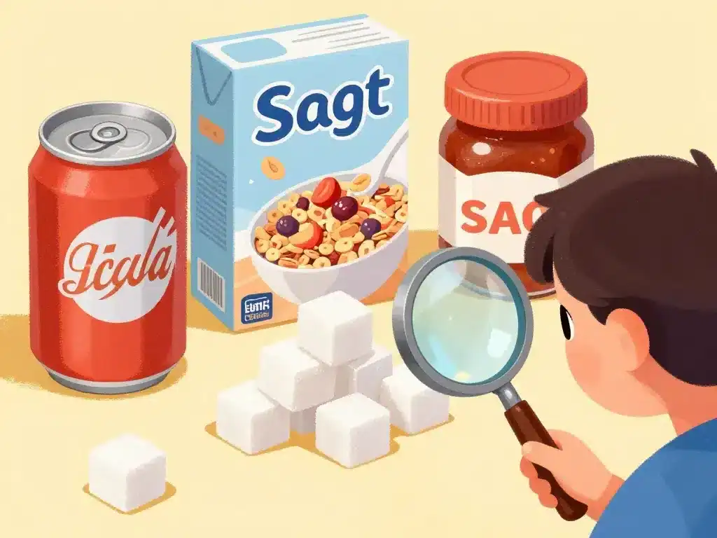 combien de sucre par jour image sucre caché aliments