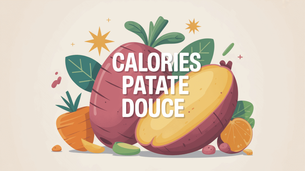 illustration calories patate douce fibres vitamines