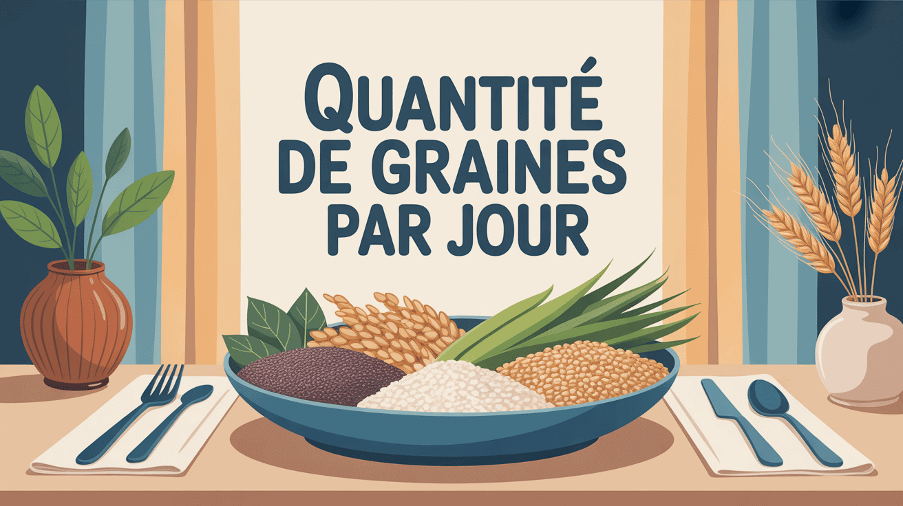 quelle quantite de graines par jour assiette graines saines colorée