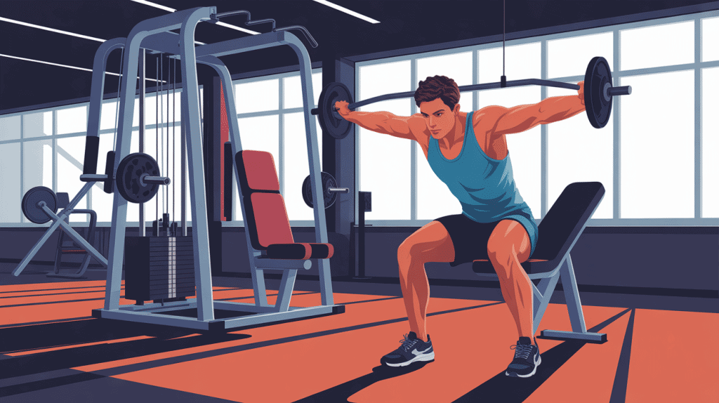 Image triceps à la poulie haute musculation moderne