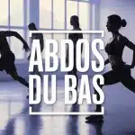silhouettes en mouvement abdos du bas fond bleu blanc