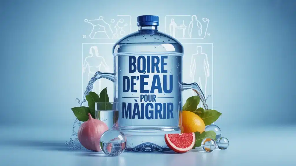 Boire de l eau pour maigrir bouteille d eau stylisee