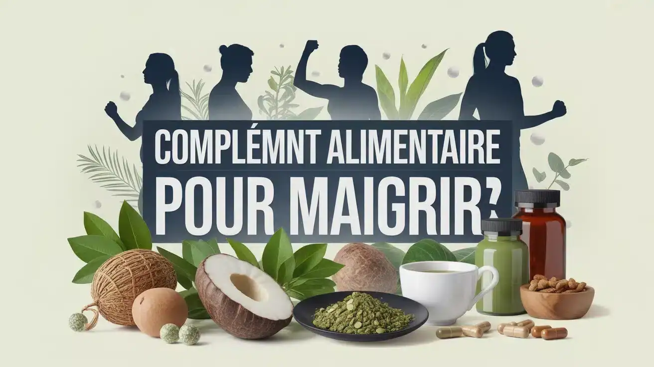 illustration vectorielle complément alimentaire pour maigrir plantes et silhouettes