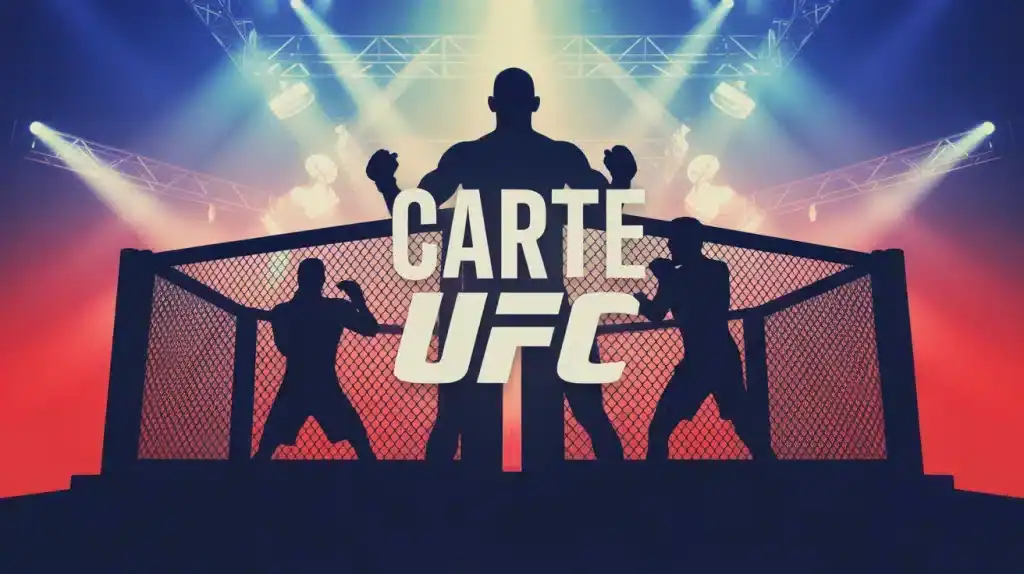 Illustration vectorielle carte UFC avec octogone et combattants