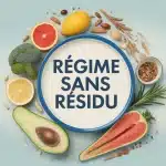 Illustration régime sans résidu aliments autorisés et interdits