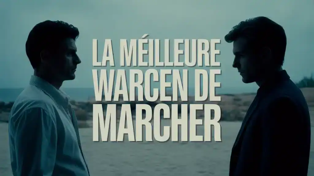 Illustration vectorielle film La meilleure façon de marcher deux silhouettes masculines