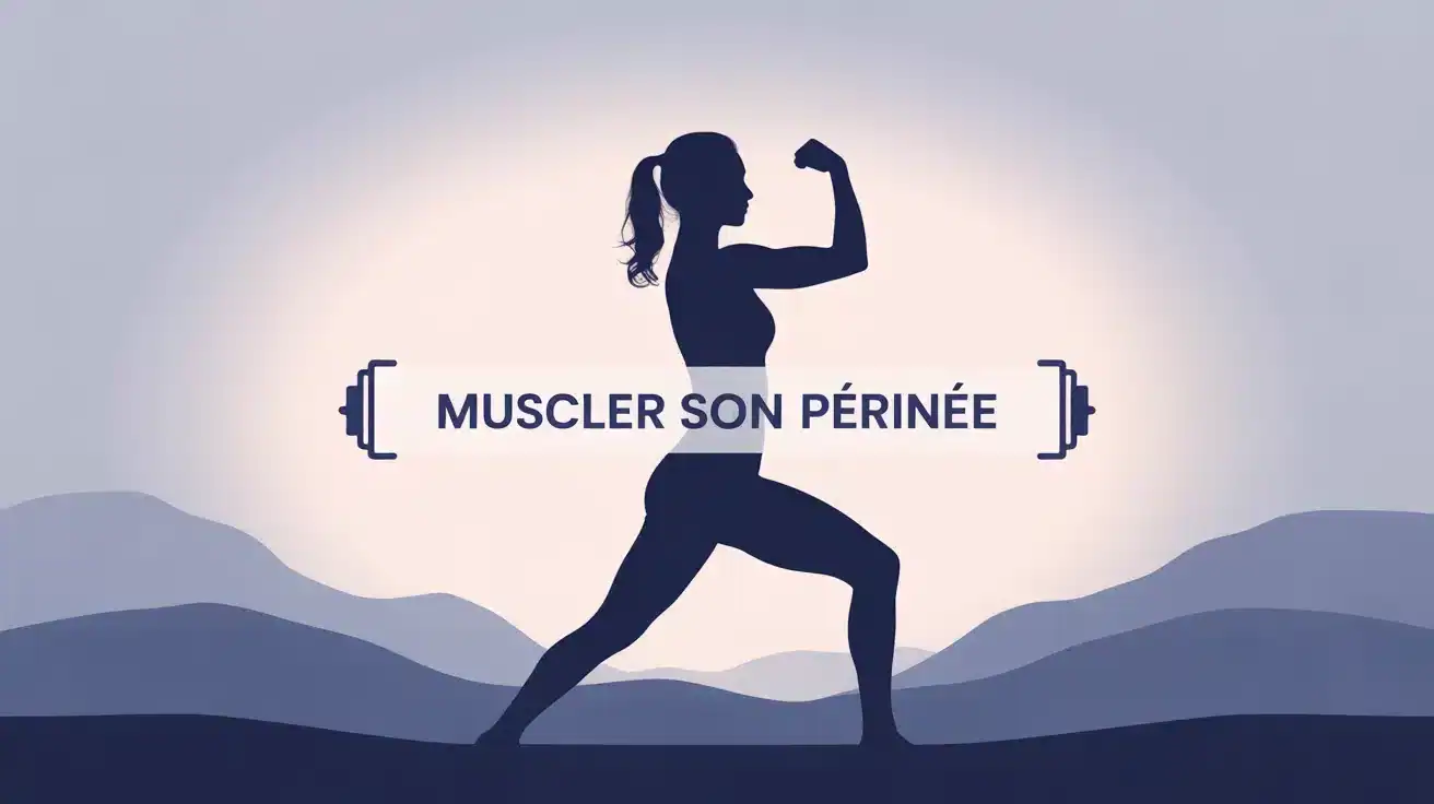 Illustration vectorielle muscler son périnée silhouette féminine
