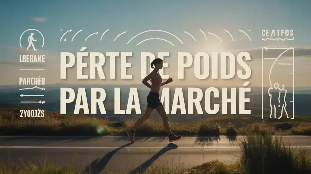 silhouette en mouvement perte de poids par la marche