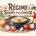 bol de soupe aux choux fumante avec légumes frais