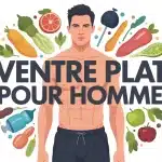 Silhouette homme ventre plat nutrition exercice posture