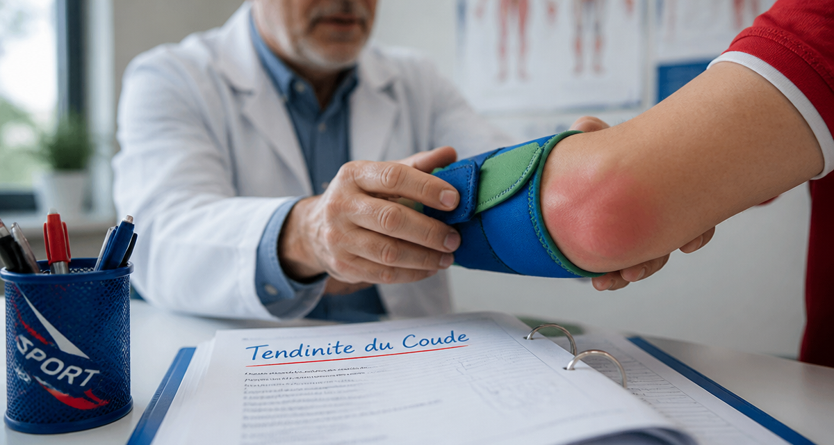 tendinite coude arrêt de travail attelle