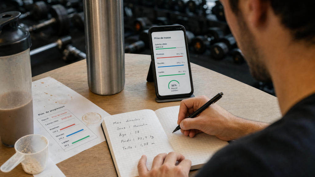Prise de masse sans trop de gras : calculer ses calories avec le bon surplus