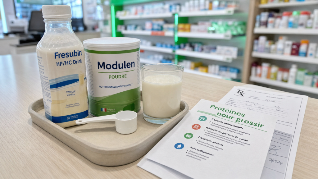 Protéine pour grossir en pharmacie : 600 kcal, formats HP/HC et erreurs à éviter