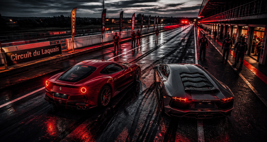 avis sur circuit du laquais ferrari lamborghini sur la piste