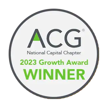 ACG National Capital Chapter 2023 Growth Award Winner logo