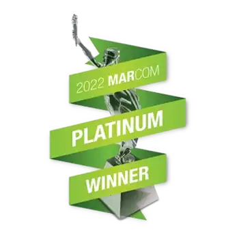 2022 MarCom Platinum Winner logo