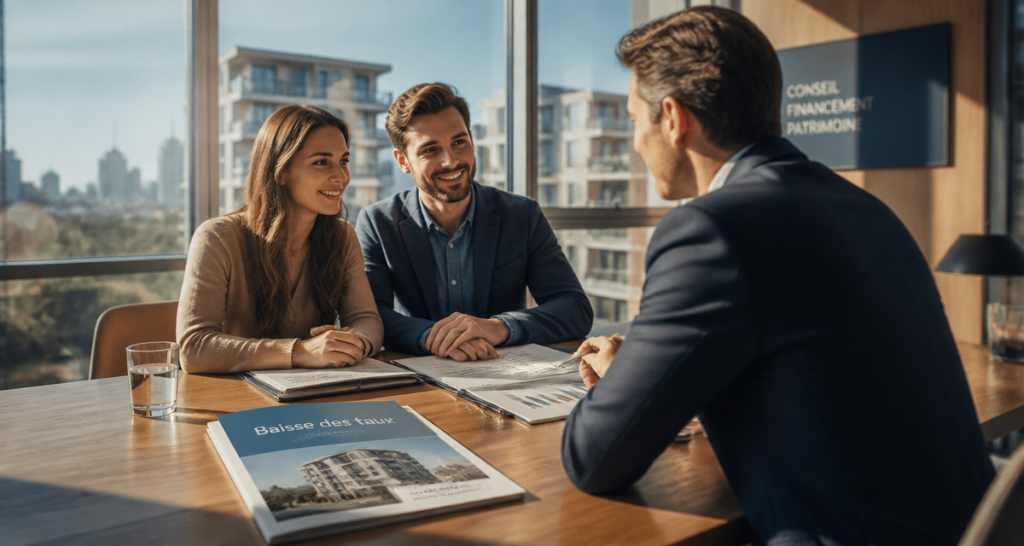 baisse de taux immobilier discussion banque
