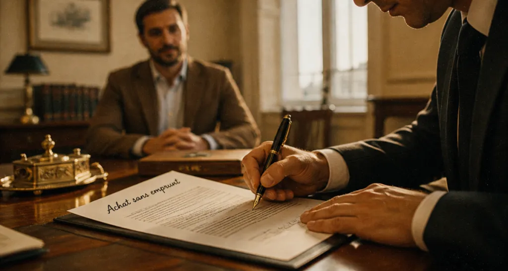 compromis de vente sans emprunt chez le notaire