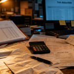 Compte tva deductible 44562 44566, factures et calcul TVA pour trésorerie