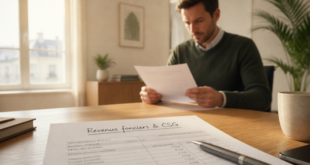 revenus fonciers et csg déclaration