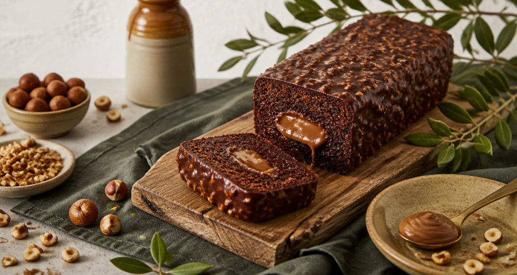 cake chocolat praline fondant et glaçage rocher