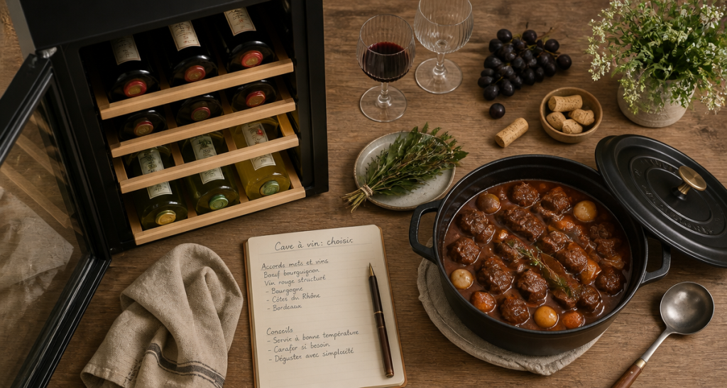 cave a vin comment choisir bouteilles sur plan de travail