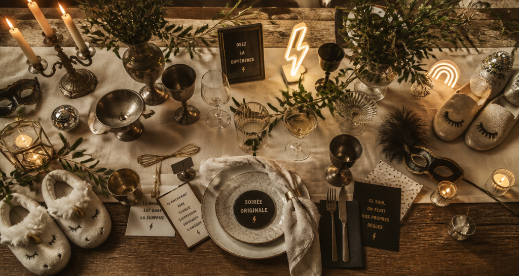 Table décorée thème soirée original
