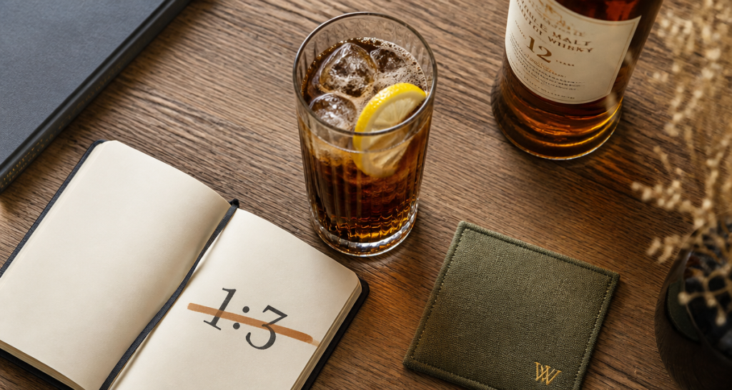 dose whisky coca verre highball citron