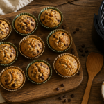 muffin banane air fryer doré en moule silicone
