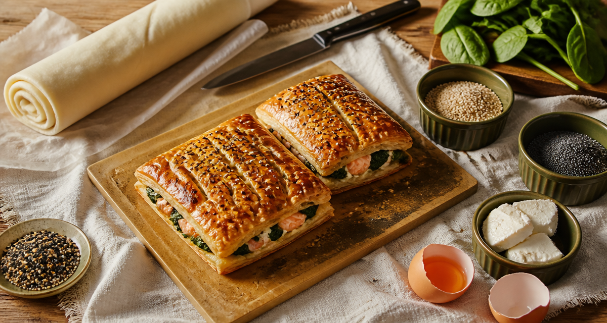 recette avec de la pate feuilletee feuilletes saumon epinards