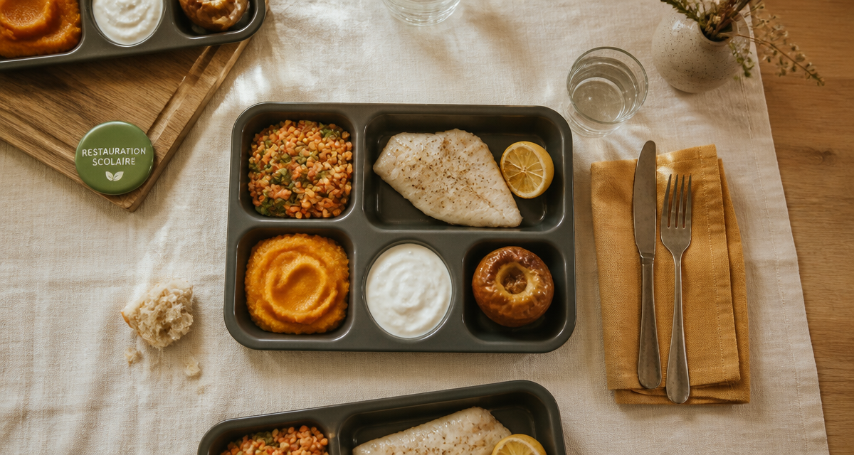 Plateau repas restaurant scolaire loi EGAlim